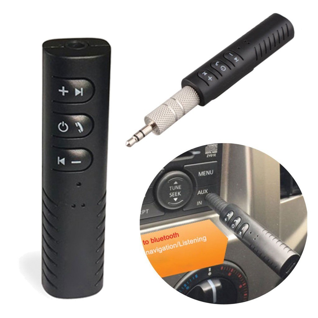 Thiết Bị Nhận Tín Hiệu Âm Thanh Bluetooth Mini Màu Đen Kèm Cáp Âm Thanh AUX 3.5mm
