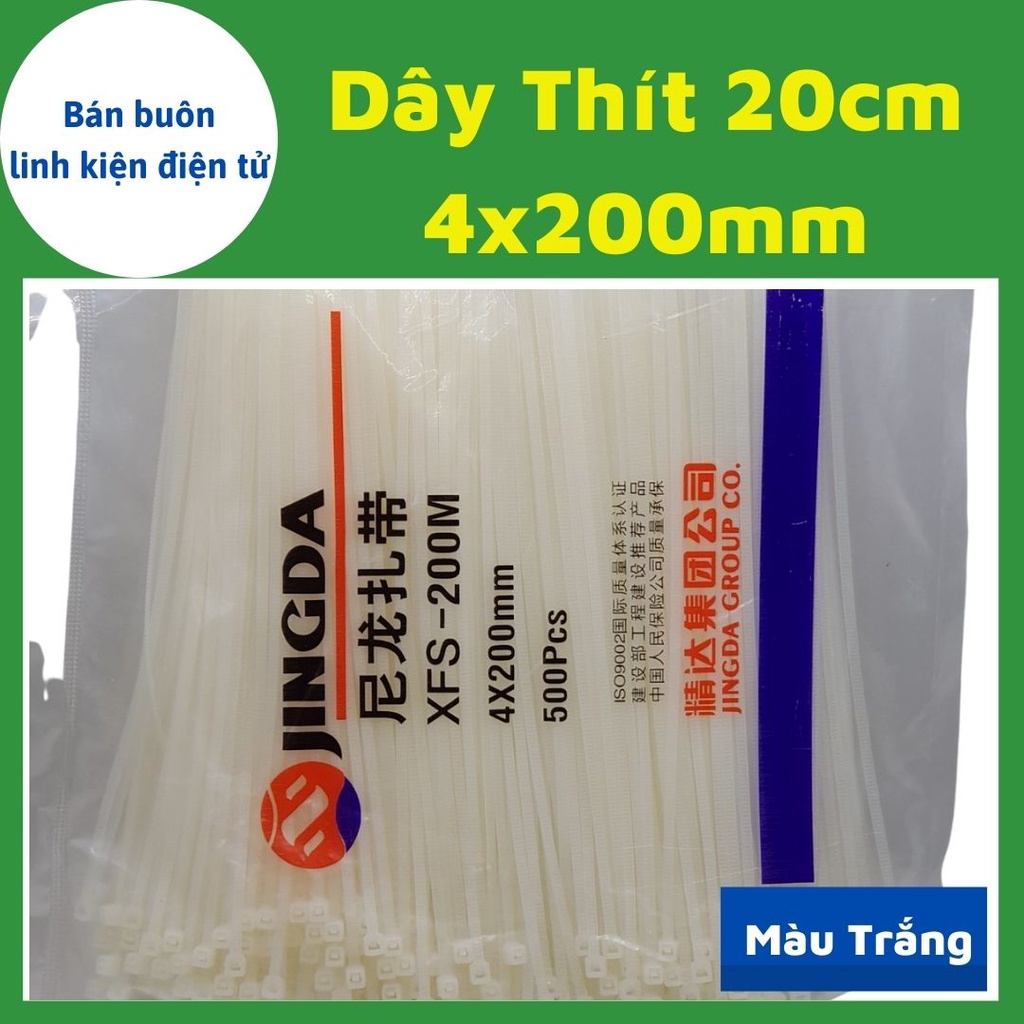 Dây rút nhựa 4x200mm, dây thít 4x200mm, dây thít 20cm , lạt nhựa( Bền- Dẻo )