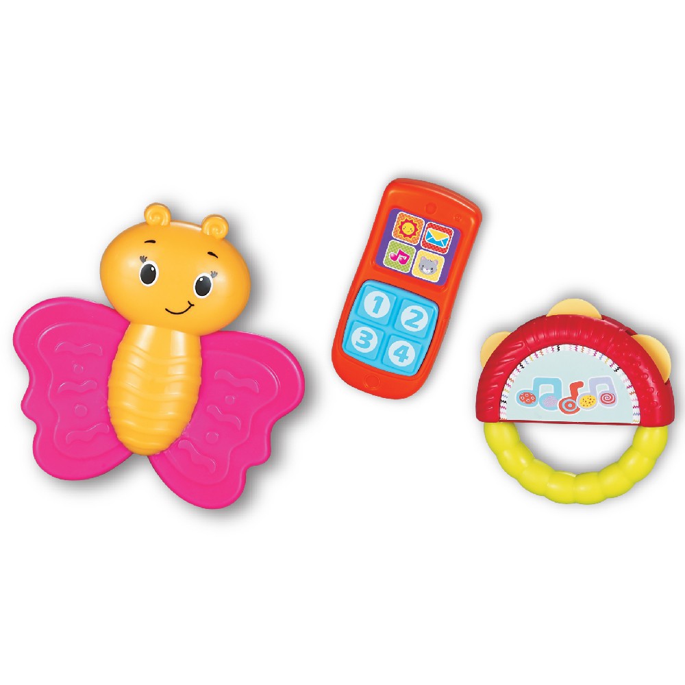 Bộ xúc xắc, gặm nướu ba chi tiết hình cho bé INF219-XX3 - Infantino