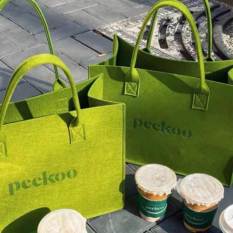 Túi xách tay nữ ban to xanh lá PEKOO nội địa trung hot trend 2022