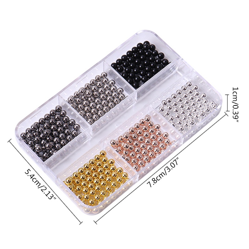 Set Hạt Cườm Mini Màu Vàng Dùng Trang Trí Móng Tay Nghệ Thuật
