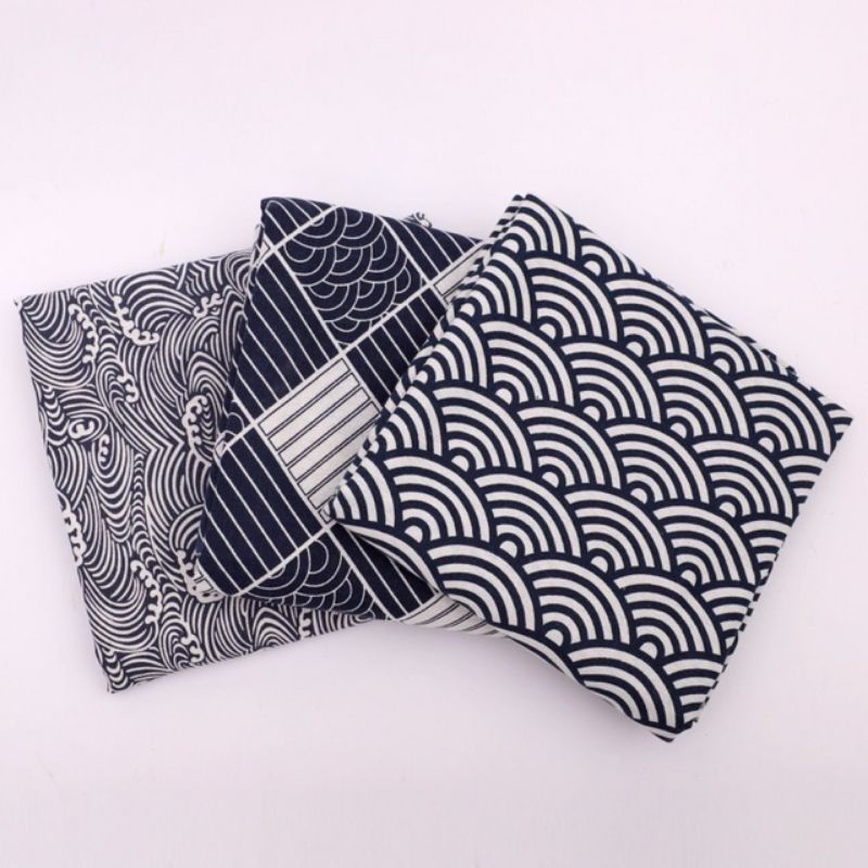 Vải canvas vải bố thô trải bàn trang trí hoạ tiết Nhật Bản