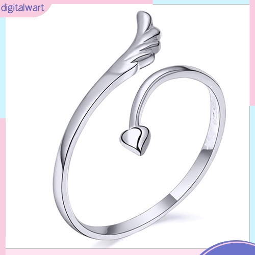 Nhẫn mạ bạc hình cánh thiên thần xinh xắn