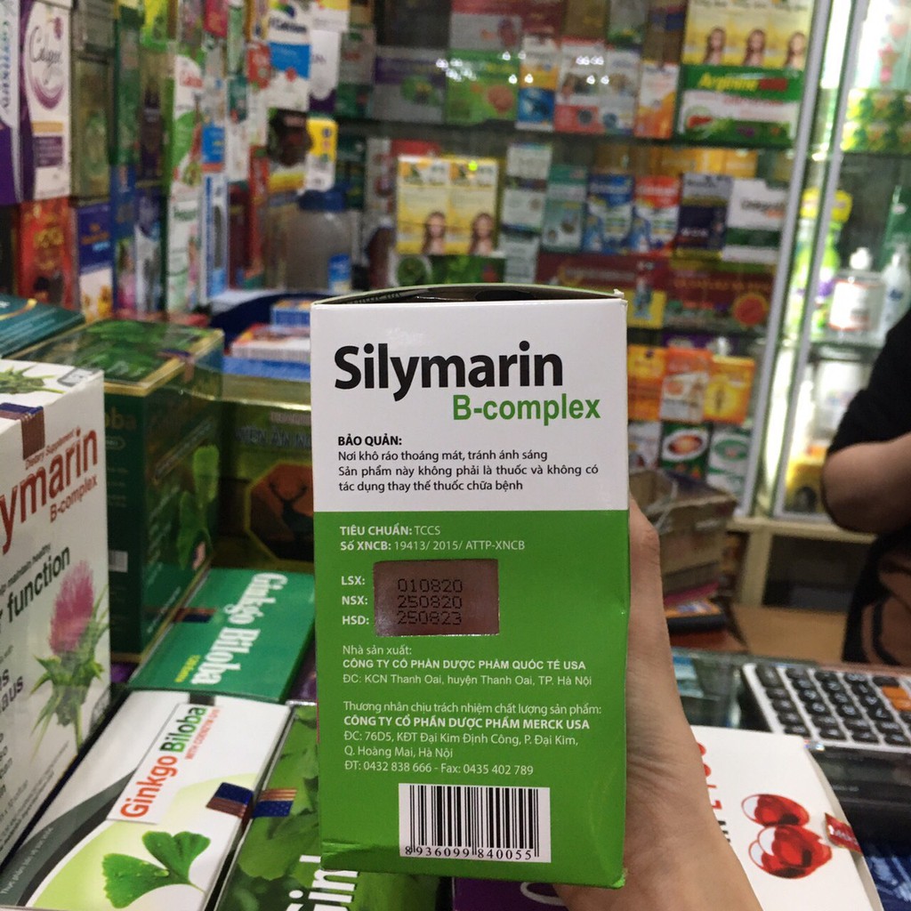 BỔ GAN-MÁT GAN GIẢI ĐỘC GAN SILYMARIN 120mg tăng cường chức năng gan Hộp 100 viên