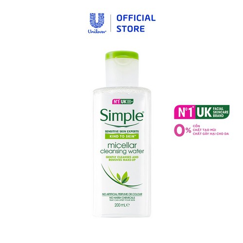 Nước Tẩy Trang Simple Micellar Water 200ml