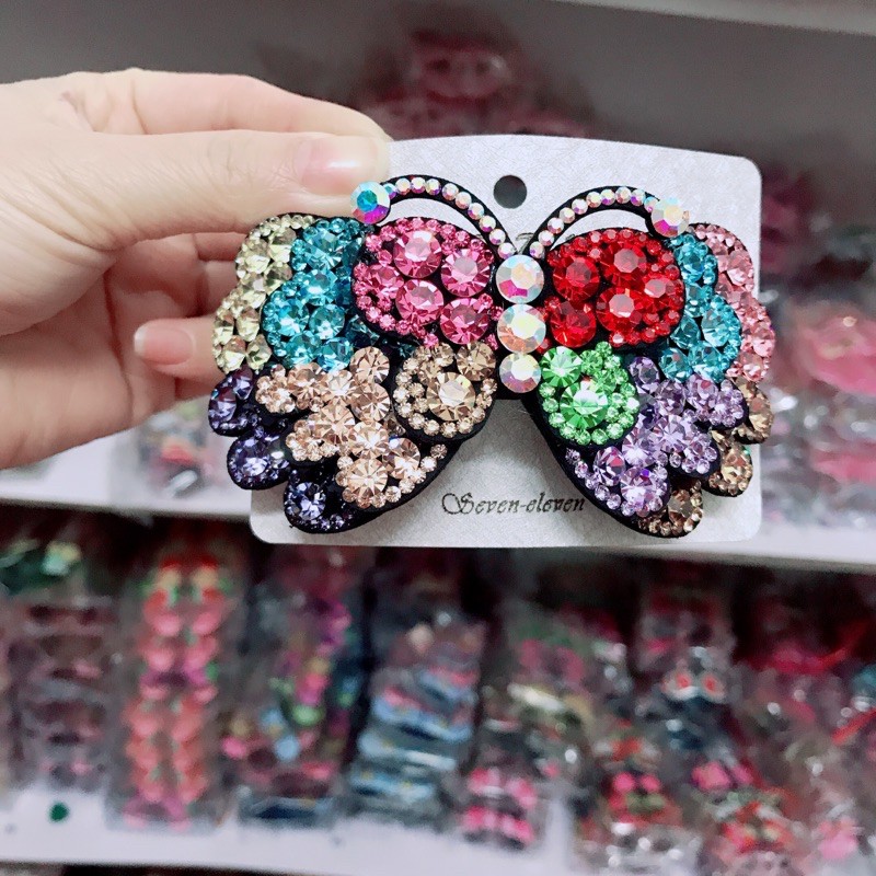 Sỉ 5 cặp đuôi đính đá cao cấp hình con bướm