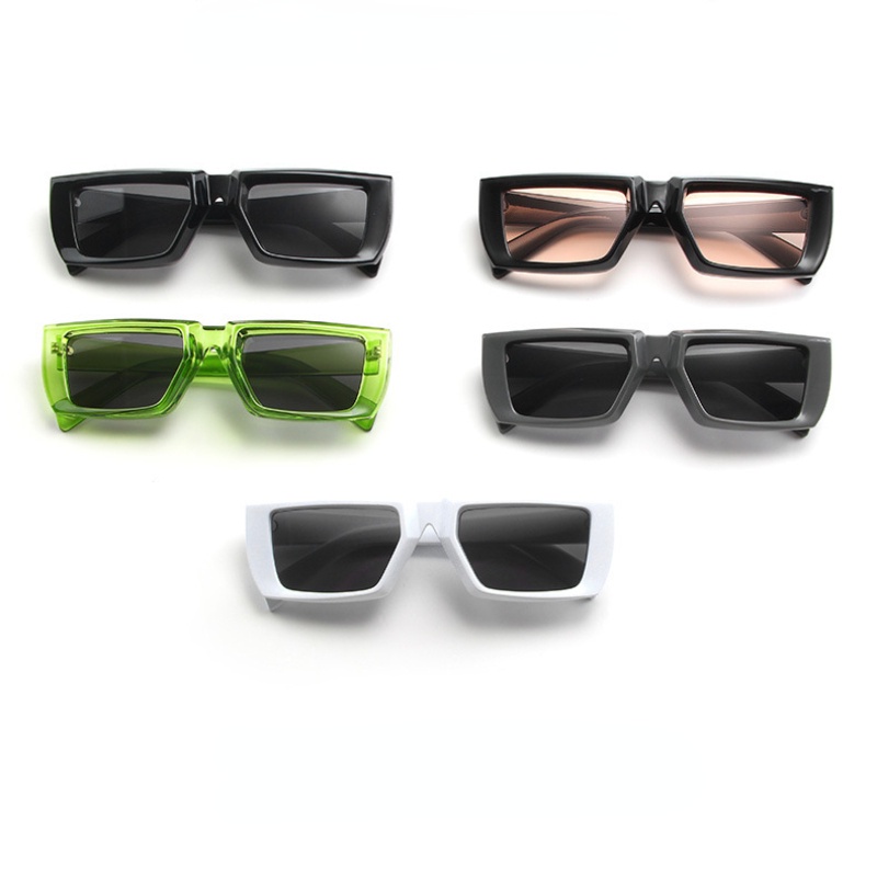 (HENGHA) Kính Mát Thời Trang Retro Phương Tây Màu Tương Phản Phong Cách Steampunk