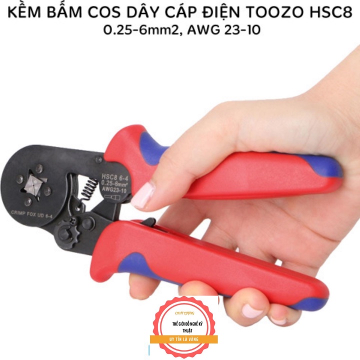 HSC8 6-4A Kìm ép cos tròn 4 cạnh