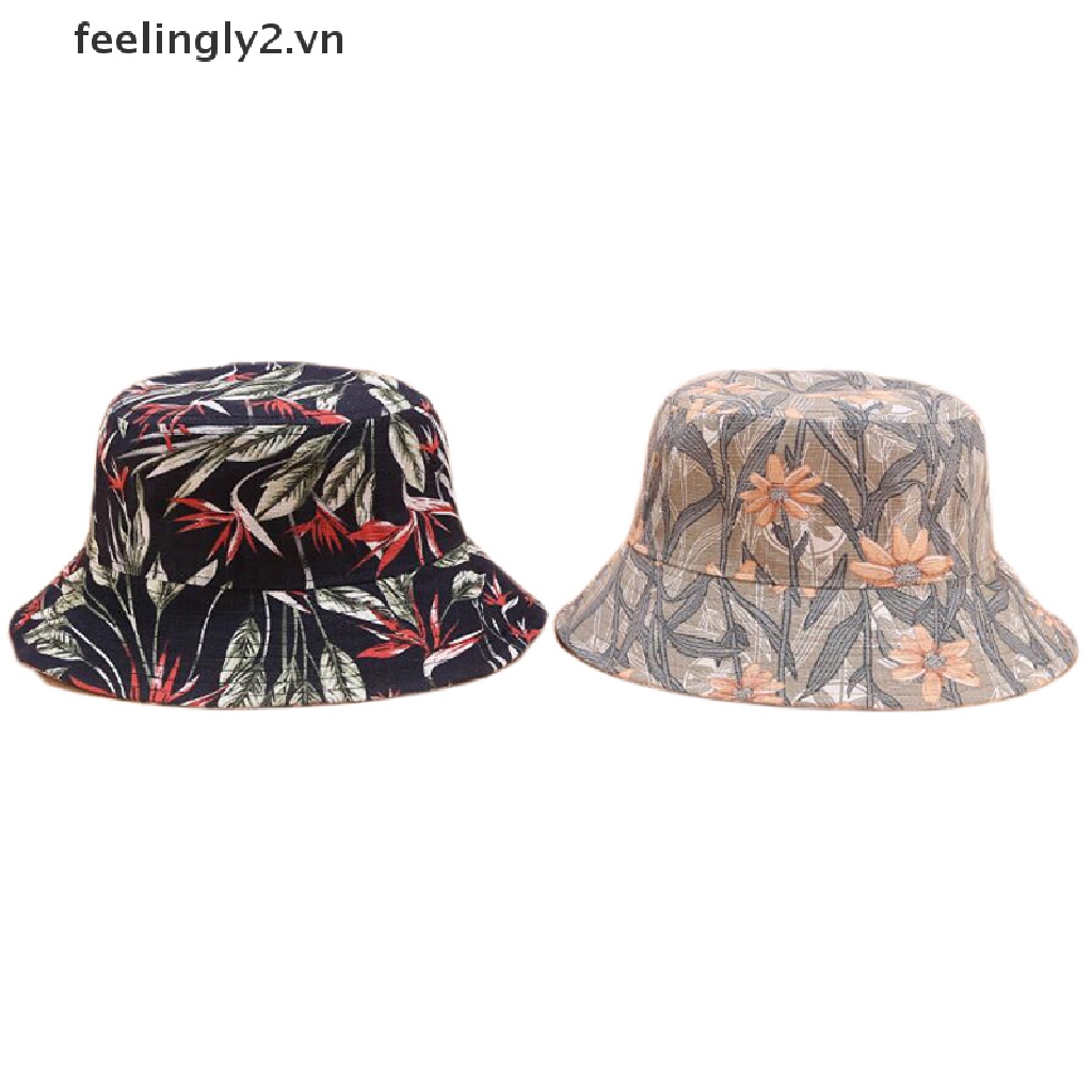 Mũ bucket Hai Mặt Họa Tiết Hoa Xinh Xắn Thời Trang