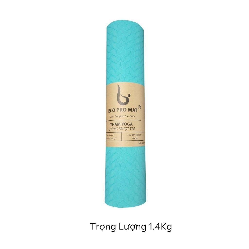 Thảm Tập Yoga Eco Bám Sàn Tốt, Chống Trượt TPE 1 Màu Dễ Vệ Sinh,  Tặng Túi Thảm Chính Hãng, ONEFIT ECO1