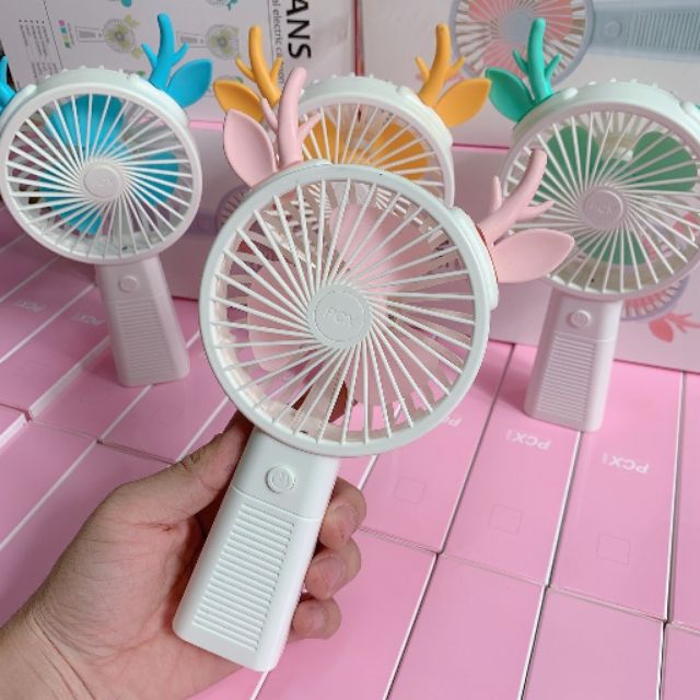 Quạt sạc cầm tay có đèn led