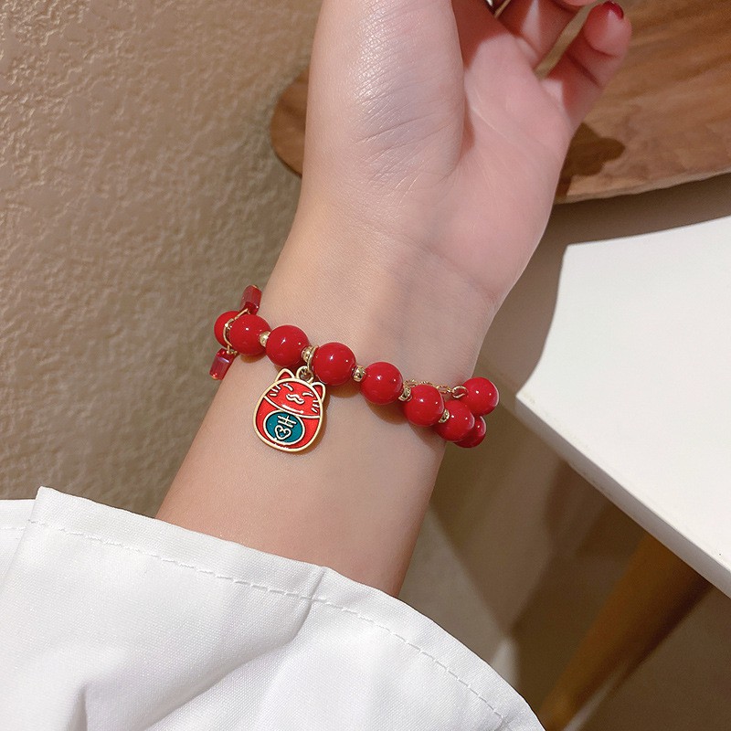 Vòng Tay Pha Lê Màu Đỏ Thời Trang Cho Nữ | BigBuy360 - bigbuy360.vn