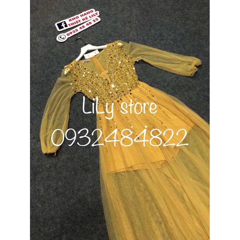 Đầm dạ hội đính đá ( ảnh và video thật 10000%)