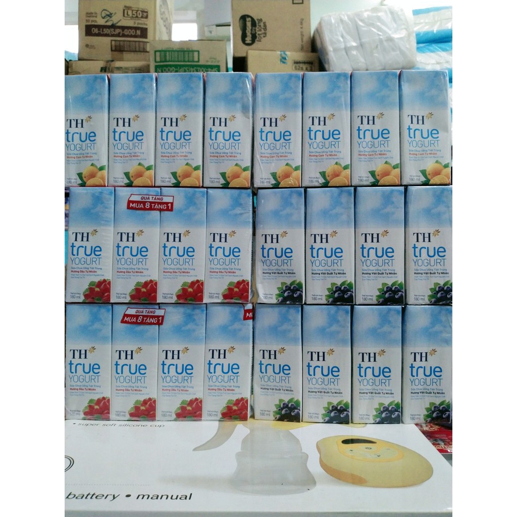 Lốc 4 hộp Sữa Chua Uống TH True Milk TopKid Hộp 180ML Đủ Vị date mới