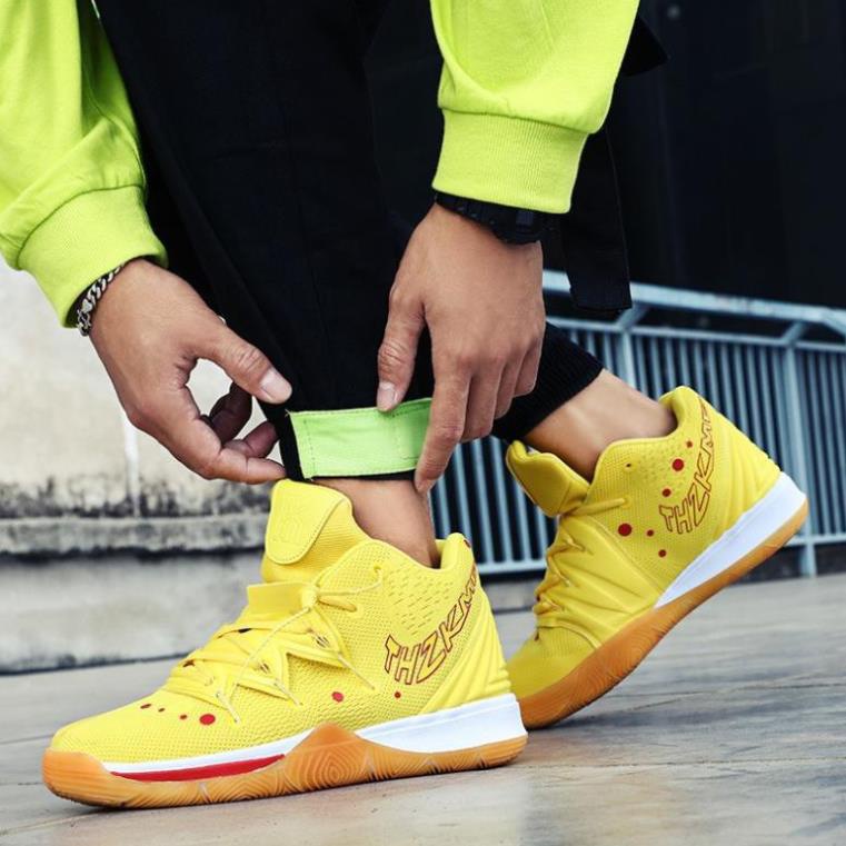 NEW CH Kyrie Irving 5 "SpongeBob" Giày bóng rổ chất lượng cao Size:36-46 ; * ༣ L . . . H n