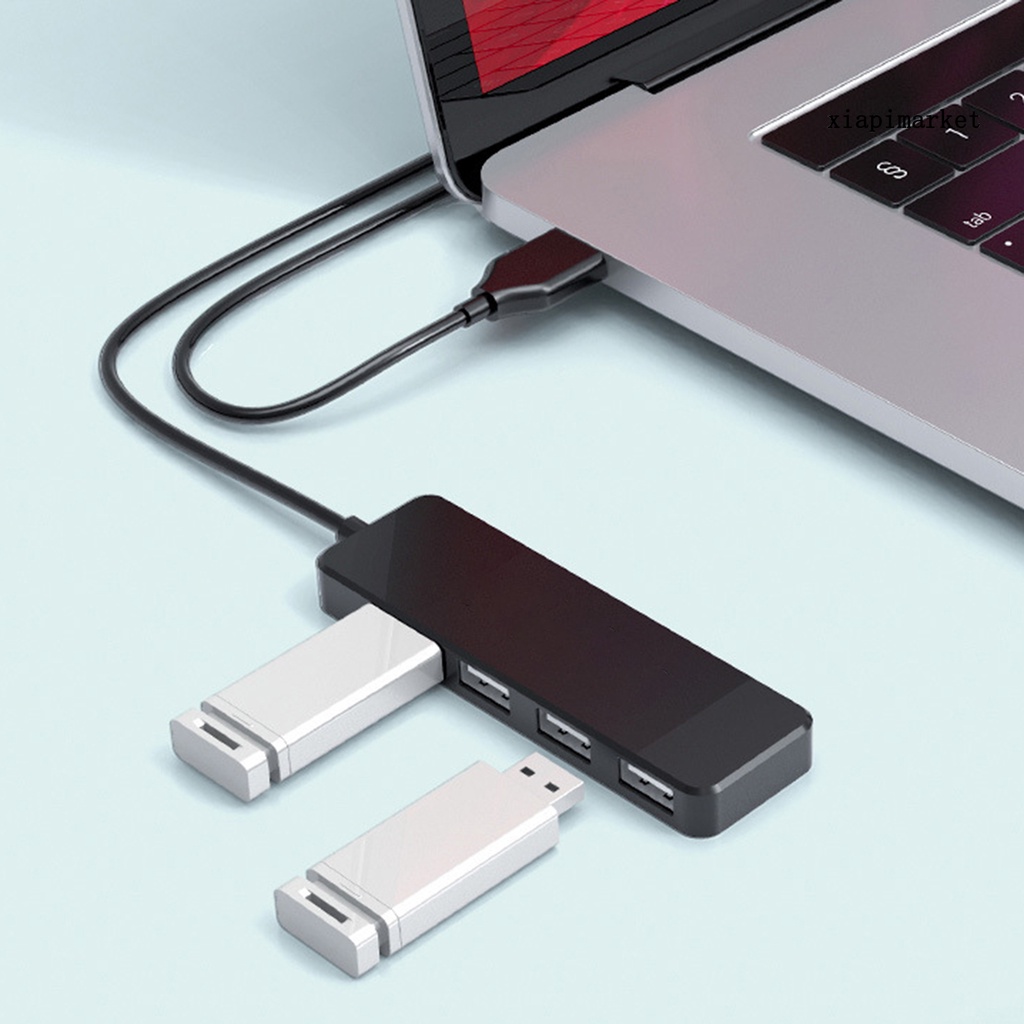 LOP_USB Hub 4-port High Speed USB2.0 480Mbps Compact Power Switch for Laptop