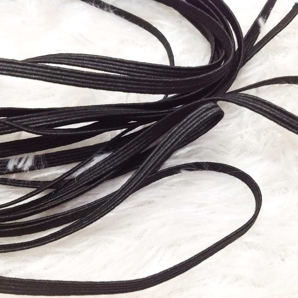 Dây thun dẹp dùng trong may mặc quần áo làm khẩu trang bản rộng 3mm