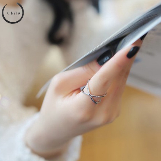 Nhẫn kim loại thiết kế đơn giản độc đáo phong cách retro cổ điển ins hàn quốc trang sức nữ quà tặng bạn gái