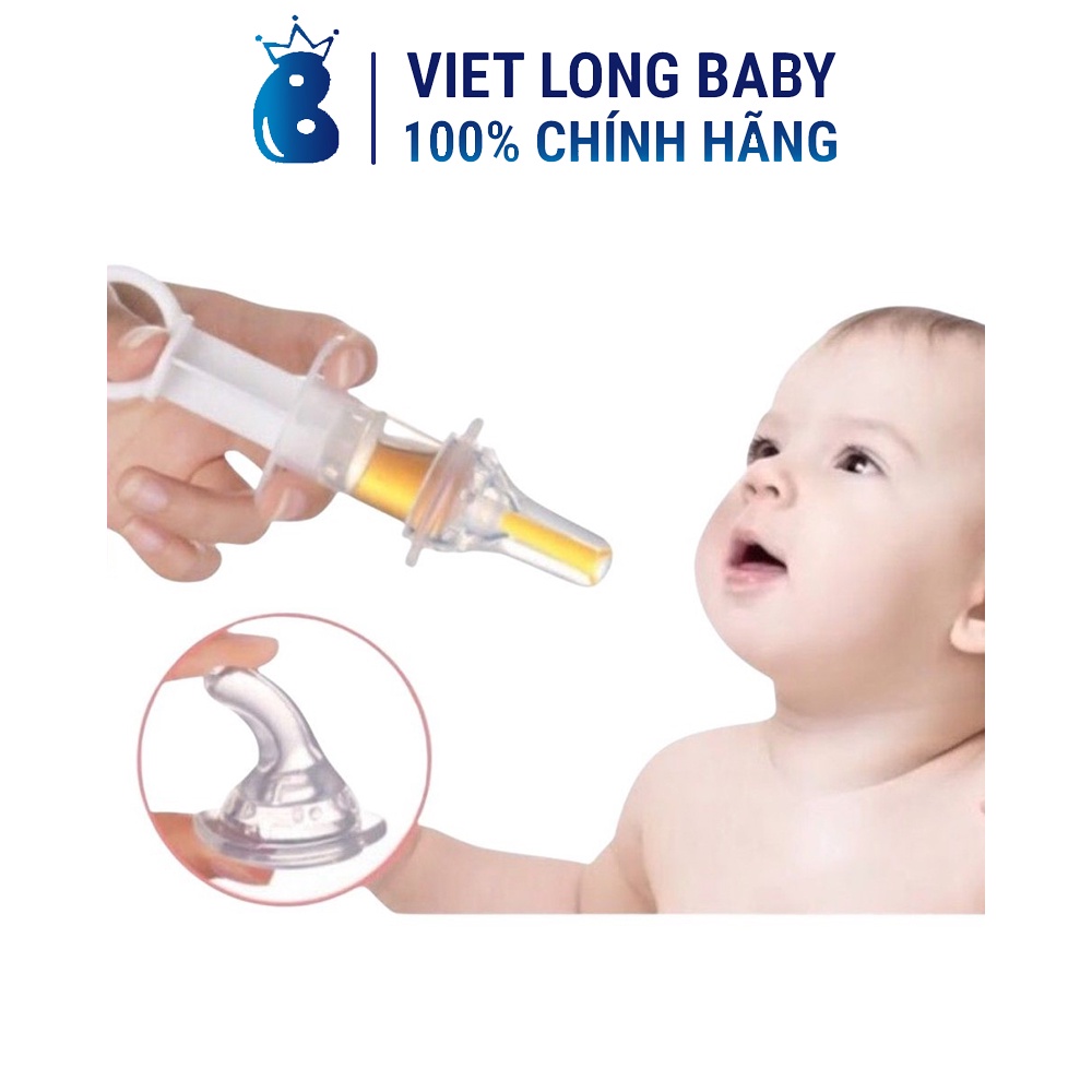 Dụng Cụ Ống Bơm Xilanh Cho Bé Uống Thuốc, Sữa, Nước Hoa Quả Đầu Silicon Mềm