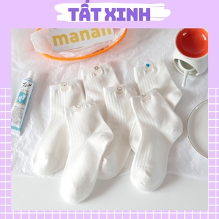 Tất vớ nữ trắng hàn quốc cute
