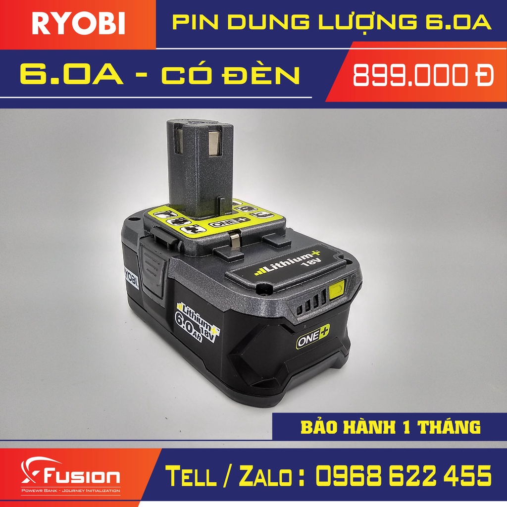 Pin ryobi 6.0