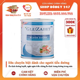 ✅ TPBS Gluzabet 800 Gram Plus 👍[Freeship] ❤️ ổn định đường huyết, ăn ngon ngủ ngon+ tặng ly