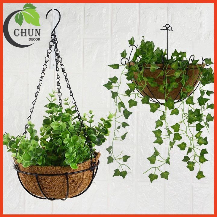 Hoa giả, giỏ hoa treo ban công, cửa sổ, mái hiên, giỏ hoa trang trí nhà cửa, cửa hàng, văn phòng nhiều mẫu