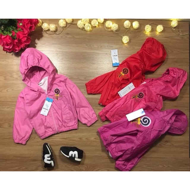 Áo khoác gió 2 lớp bé gái