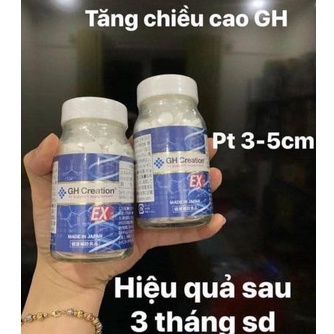 Viên uống tăng chiều cao GH Creation EX+ Nhật Bản 270 viên tăng chiều cao tối đa 10cm Chính Hãng