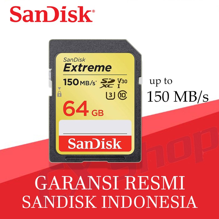 Thẻ Nhớ Sandisk Extreme Sdxc Uhs-I 64gb 150mb / S