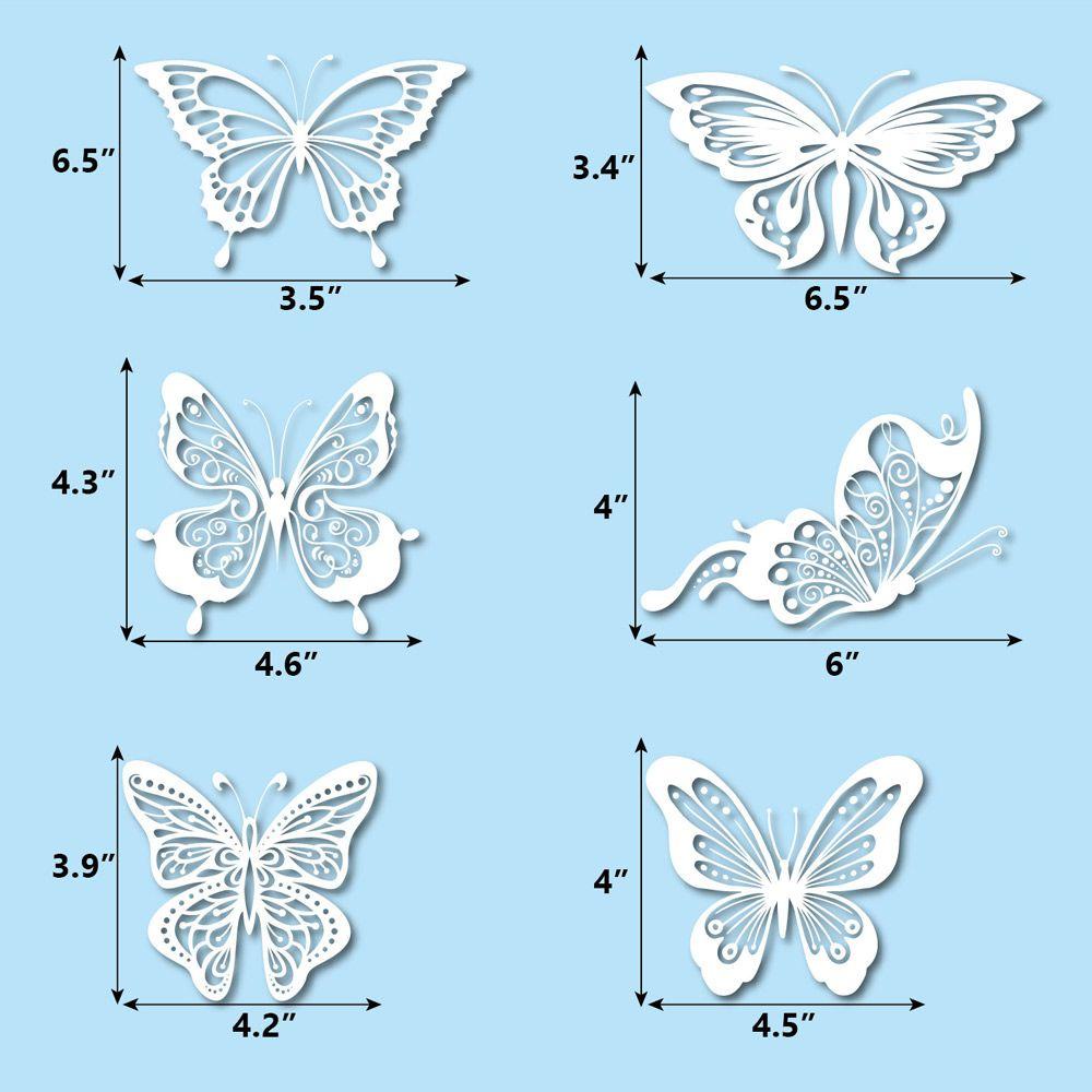 Bộ 24 Miếng Dán Cửa Sổ Chống Va Chạm Hình Bướm Cảnh Báo Chim