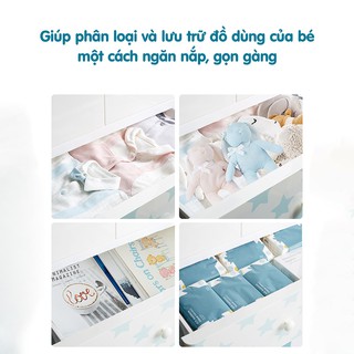 FREE SHIP !!! Tủ nhựa 4 tầng cao cấp cho bé KUB / 9BABY