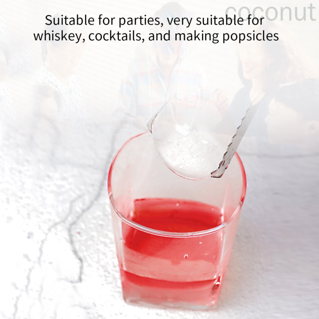 Khuôn Làm Đá Viên Uống Rượu Whiskey 4 Ngăn Hình Tròn Có Nắp Đậy Tái Sử Dụng Được