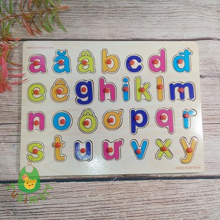 [Mã SHOPTUBI10 giảm 10k đơn 150k]Đồ chơi lắp ghép bảng chữ cái Tiếng Việt in thường núm nhựa