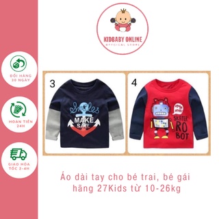 Áo phông dài tay kid27 cho bé trai