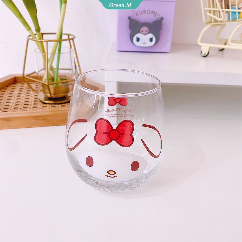 SANRIO Cốc Thủy Tinh Uống Sữa Chịu Nhiệt Họa Tiết Hoạt Hình Cinnamoroll Hello Kitty Đáng Yêu Sáng Tạo 200Ml