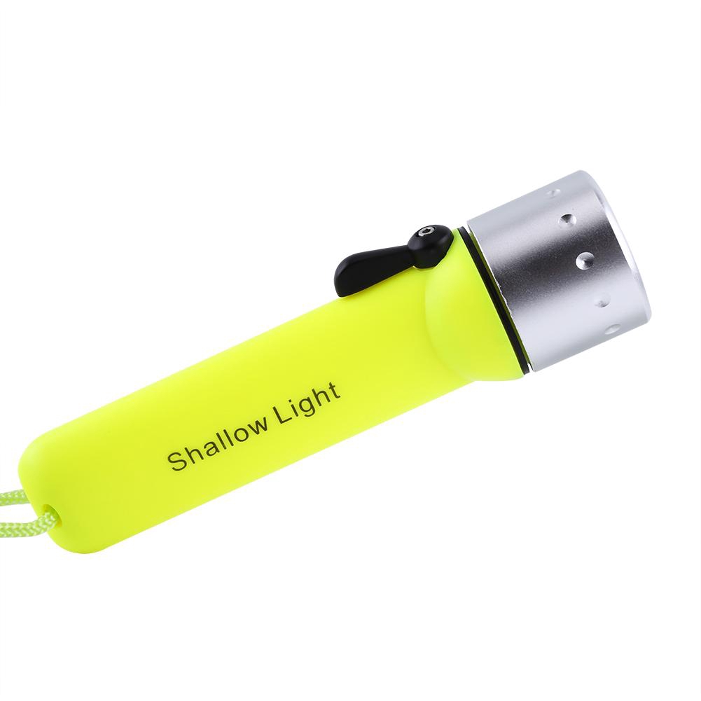 Đèn pin lặn chống thấm nước màu phản quang 180LM tiện dụng