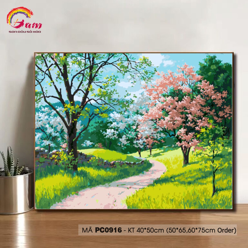 Tranh tô màu theo số phong cảnh 🎨CHUẨN MÀU🎨 cảnh thiên nhiên hoang dã  PC0739 | Shopee Việt Nam