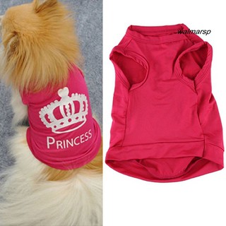 Áo vest họa tiết vương miện in chữ "princess" cho thú cưng