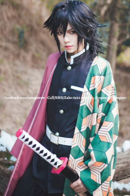 Set COSPLAY Tomioka Giyuu trong Anime Kimetsu Yaiba Zenitsu
