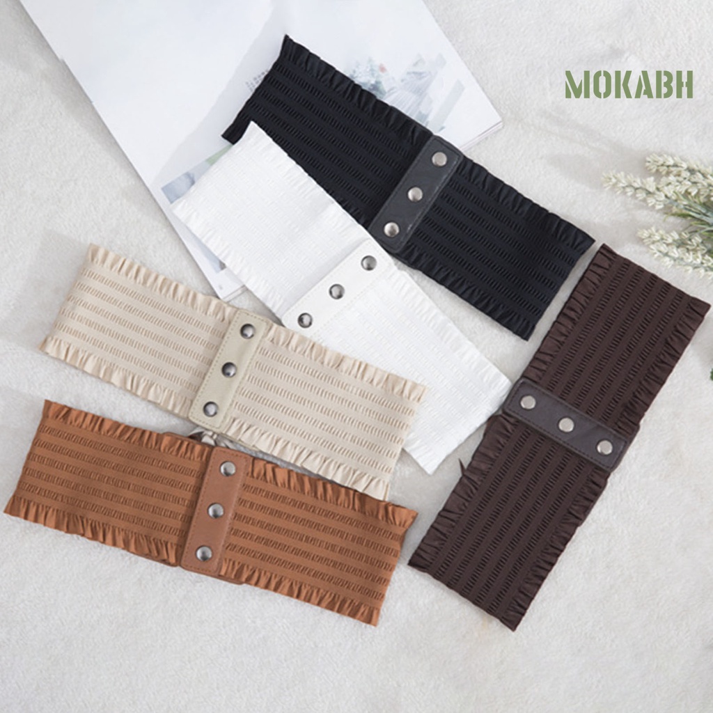 Thắt Lưng Bản Rộng Màu Trơn Co Giãn Tốt Thời Trang Dự Tiệc Cho Nữ