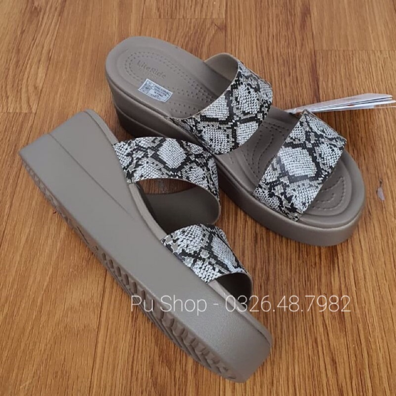 [F1] Dép Đế Xuồng Nữ Cross Siêu Êm - Dép Đế Cao Cross Brooklyn Mid Wedge