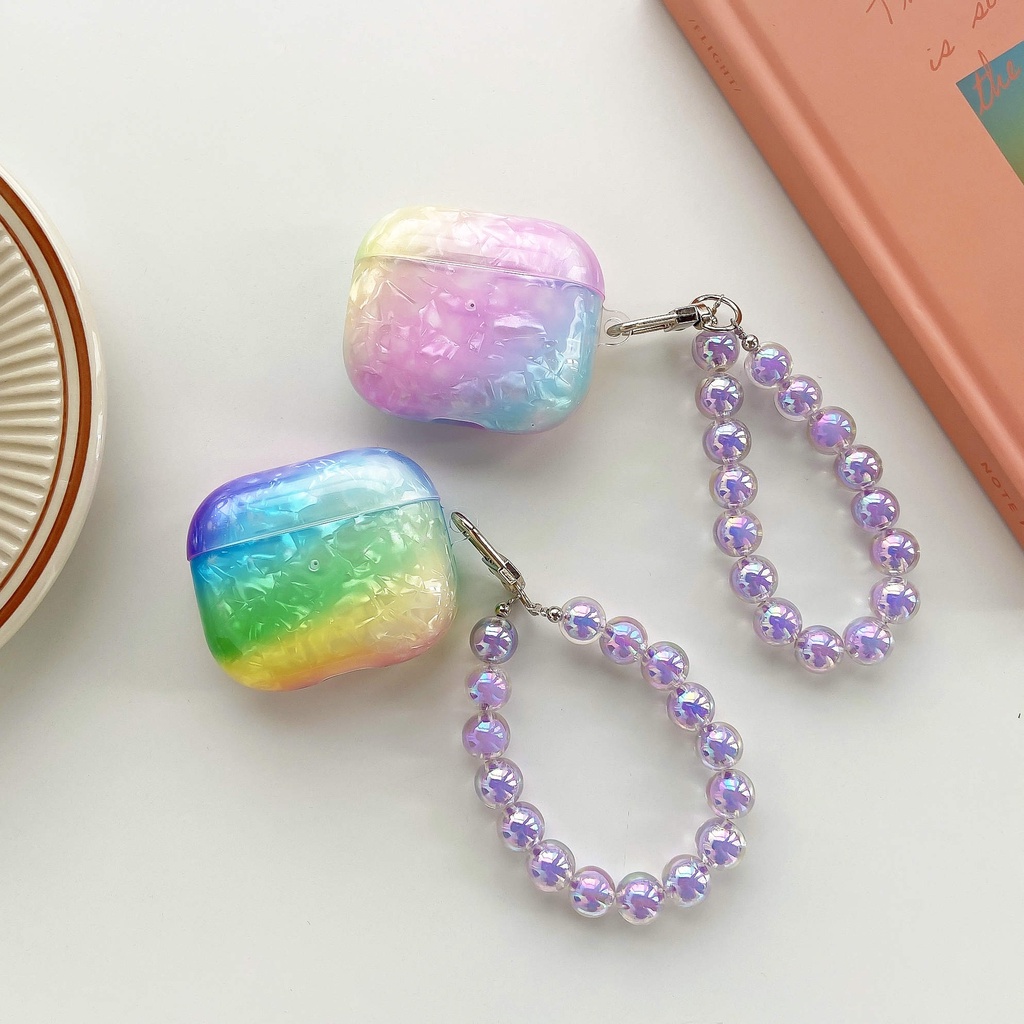 Vỏ Bảo Vệ Hộp Sạc Tai Nghe Airpods 3 Pro 2 3 Họa Tiết Cầu Vồng Thời Trang 2021 Ốp