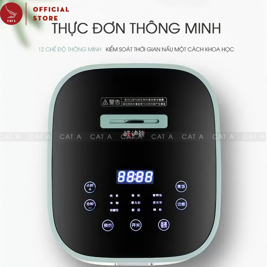 Nồi Cơm Điện Mini Đa Năng - Hàng Nội Địa Cao Cấp - Chế Biến Thông Minh (Nấu Cháo, Chưng, Luộc) Phù Hợp Từ 2-5 người