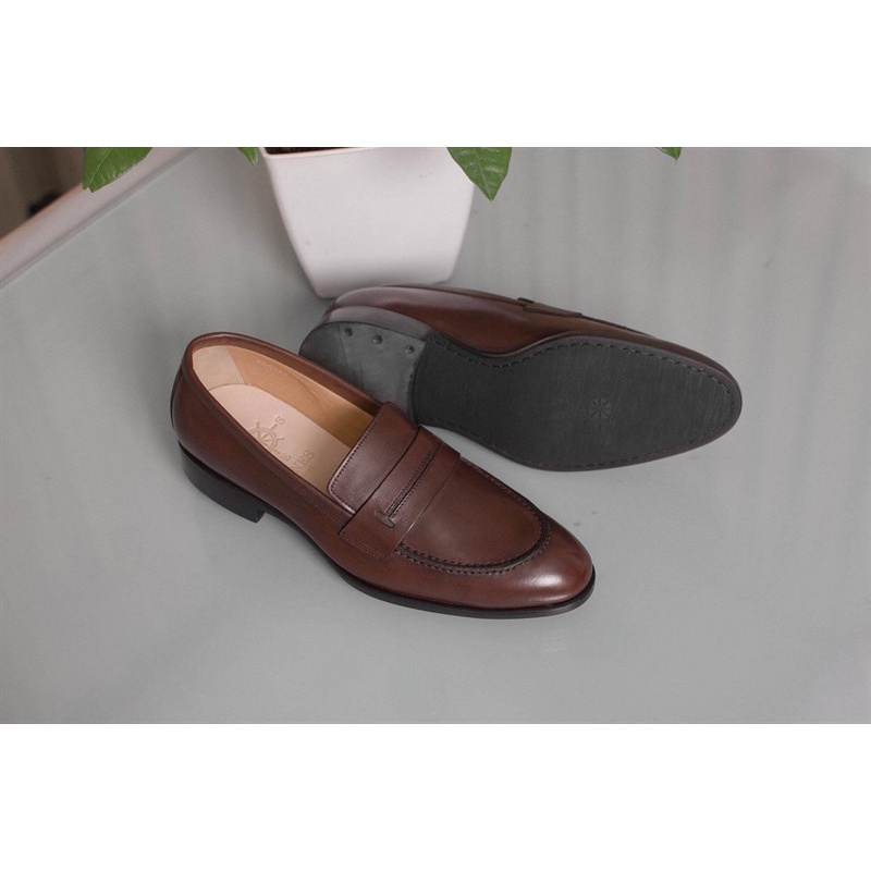 Giày Lười Nam Kiểu Dáng Loafer Cao Cấp Chất Liệu Da Bê Nhập Khẩu