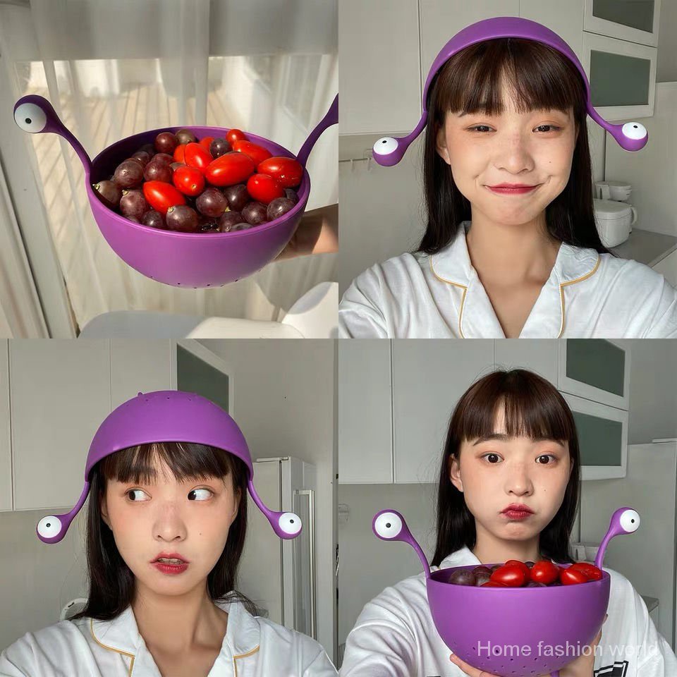 Giỏ nhựa hoạt hình sáng tạo gia dụng có thể thoát nước