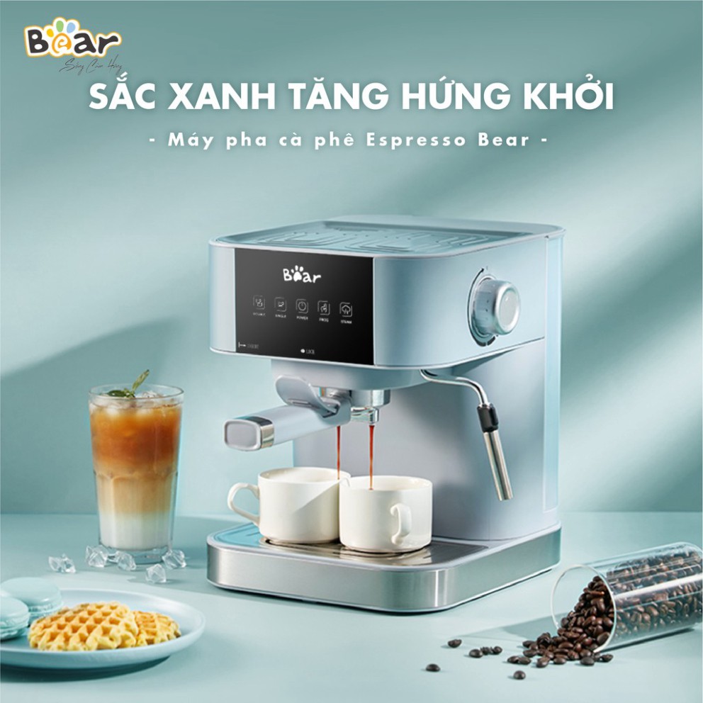 Máy Pha Cà Phê Mini Bear KFJ-B15V1 Cafe, Espresso, Tự Động Tạo Bọt Sữa Bear Bản Quốc Tế