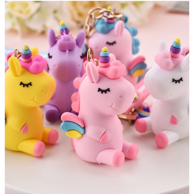 Móc Khóa Kỳ Lân Unicorn Ngựa Một Sừng, Móc Khóa Lucky Siêu Dễ Thương, Đồ Cắt Móng Chân Cún Nhiều Mẫu Mã - Màu Ngẫu Nhiên