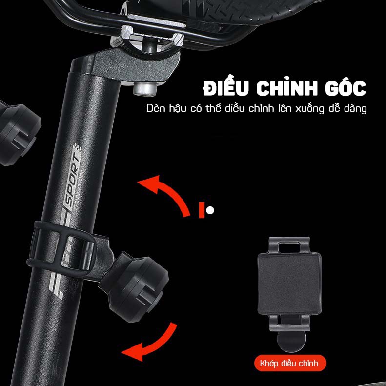 Đèn Xi Nhan Xe Đạp Điều Khiển Từ Xa Có Còi 120db WEST BIKING