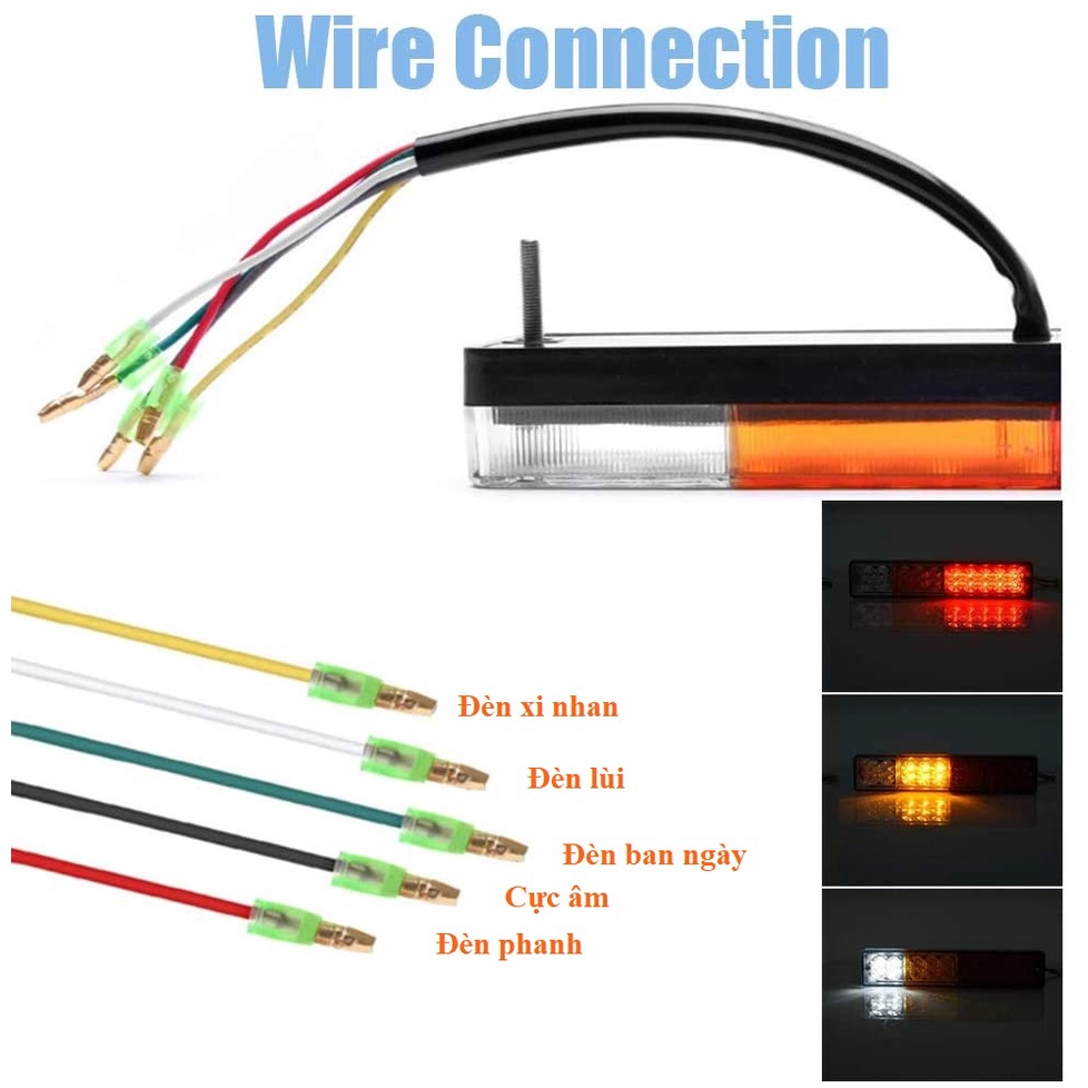 Đèn Hậu, Đèn Phanh, Đèn Cảnh Báo 20 LED Lắp Cho Ô Tô, Xe Tải